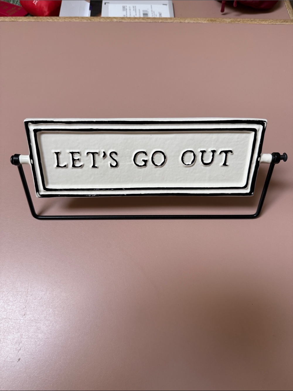 Hearth & Hand™ Reversible Sign Let's Go Out / in